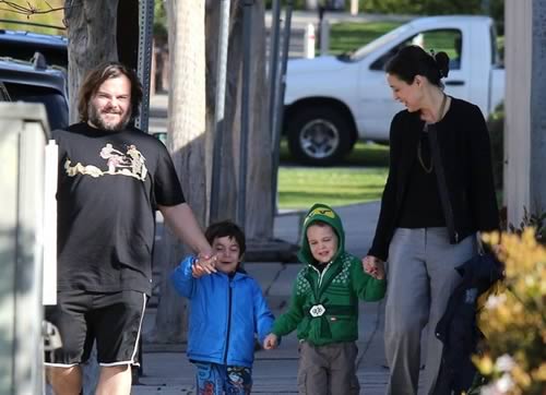 Jack Black Spotted with his Wife & Kids